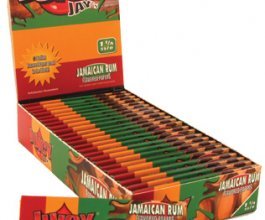 Juicy Jay's ochucené krátké papírky¨, Jamaican rum, box 24ks